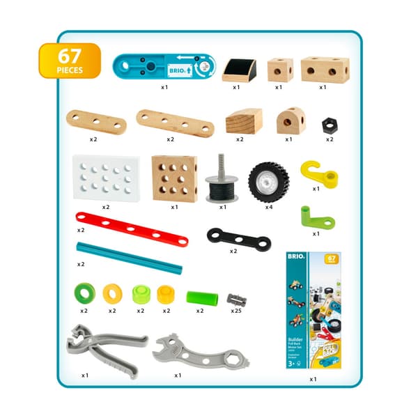 Brio Builder - Motorsæt med tilbagetrækning