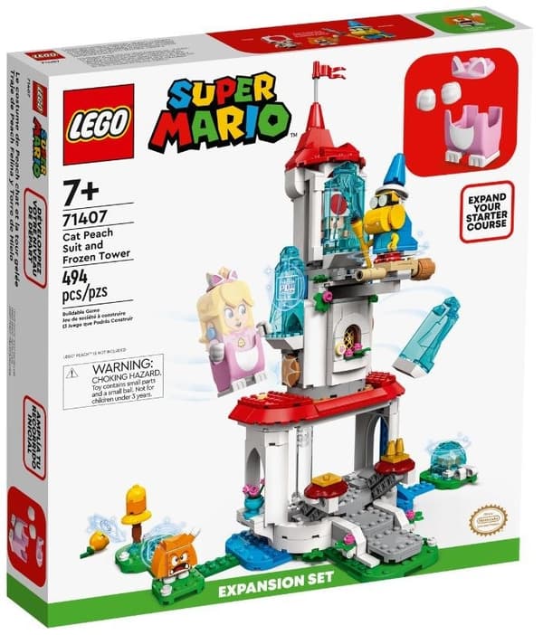 Lego Nintendo Super Mario: Cat Peach Suit And Frozen Tower (expansion Set) (71407)