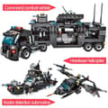 Miniatyrbild 4 av 6: 715st unisex City Police Department bilbyggklossar, DIY-leksaker för barn, Urban SWAT Team Truck House-byggklossar