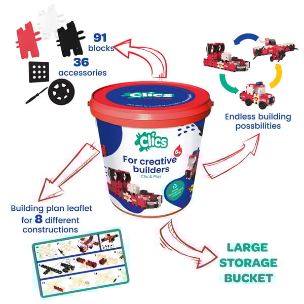 Clics Bucket 8 in 1 - Fire Brigade