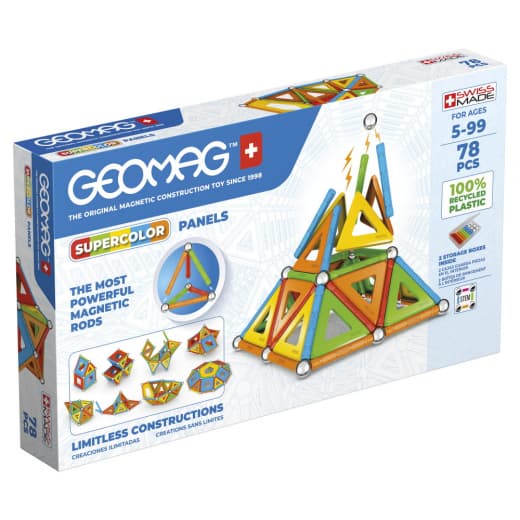 Geomag Supercolor paneler genbrugt 78 Dele