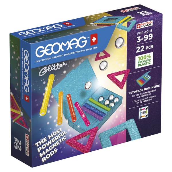 Geomag Glitter Panels Genbrug 22 Dele