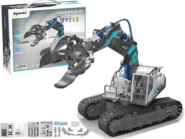 DIY Hydraulic Crawler Excavator Assemble Grabber 137 Pieces