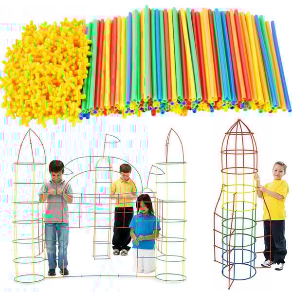 Fort Building Kit 408 Delar - Byggsats för Barn - Skapa former