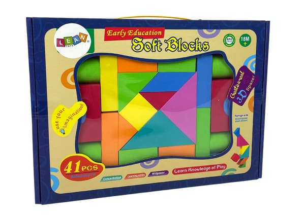 41 Piece Construction Foam Blocks for Kids