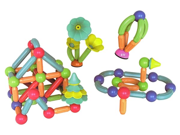 Magnetic Plastic Construction Blocks 78 Elements