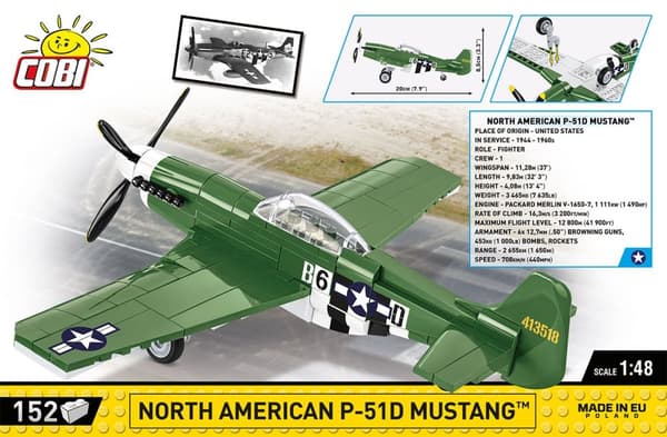 Cobi North American P-51D Mustang 1:48 5860