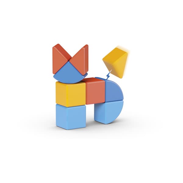 Geomag Magicube Shapes Dyr Genbrugt 9 stk