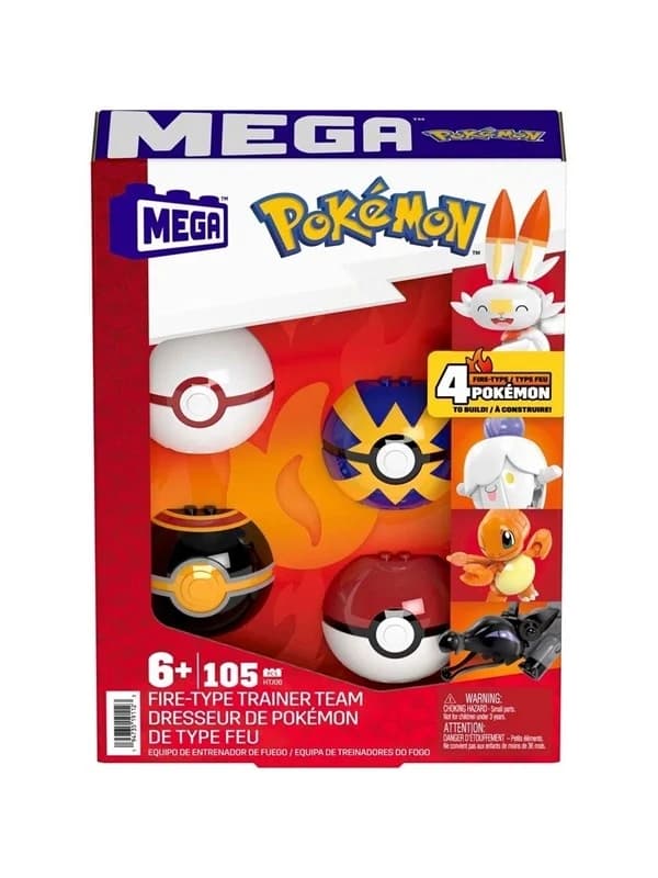 MEGA Pokemon Fire-Type Train Team