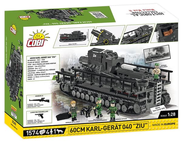 COBI-2560 60 cm Karl Gerät 040 "Ziu" - kæmpe kanon fra 2. verdenskrig