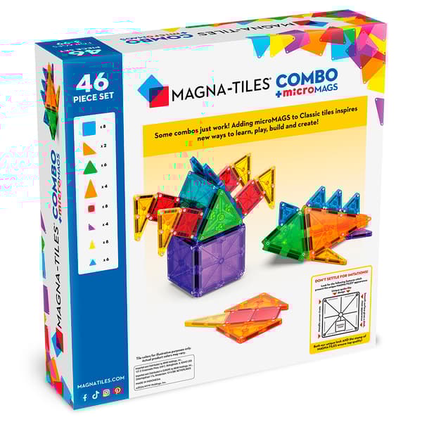 Magna-Tiles - Combo + MicroMags - 46 pc