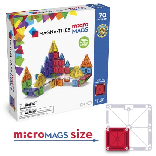 Magna-Tiles - MicroMags - 70 Delar