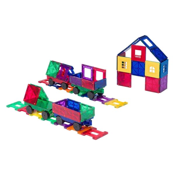 Magnetiske fliser 3D Train Playmags 153 - 50 stk sæt