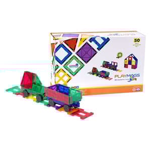 Magnetiske fliser 3D Train Playmags 153 - 50 stk sæt