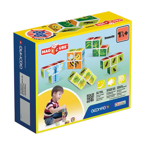 Magicube Printed Insects magnetiske blokke + kort 7 styk GEOMAG GEO-121
