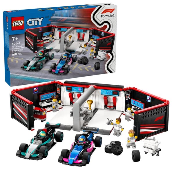 LEGO - LEGO City - F1 Garage  Mercedes-AMG  Alpine Cars (60444)