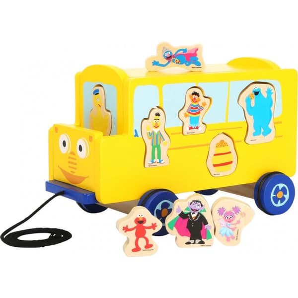 Träbuss med pussel
