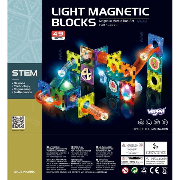 WOOPIE Magneettinen lohkopallonseurantavalo 49 kpl.