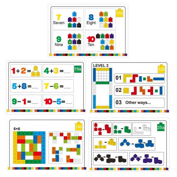 WOOPIE Matematikpuslespil Byggeklodser + Mønstre 148 stk.