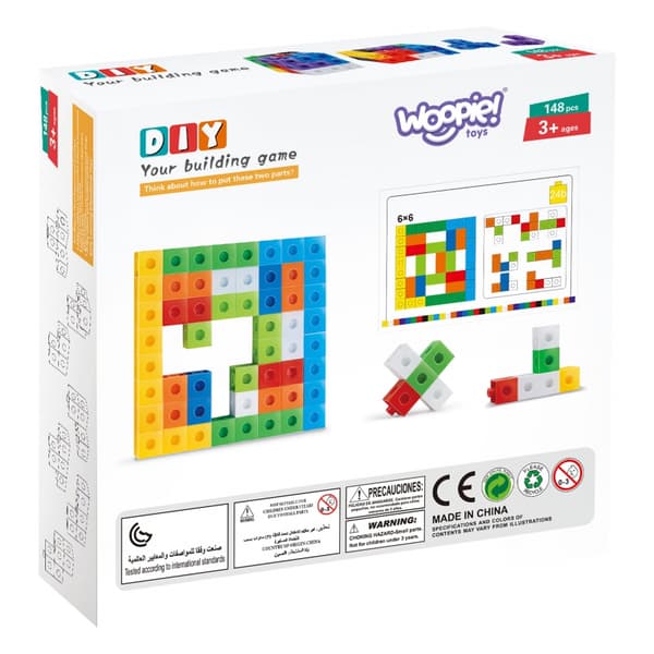 WOOPIE Matematikpuslespil Byggeklodser + Mønstre 148 stk.