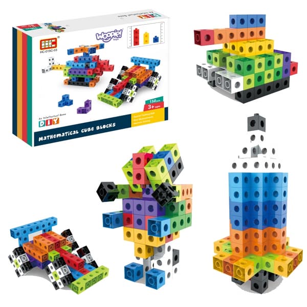 WOOPIE 3D Byggklossar Kuber 150 st.