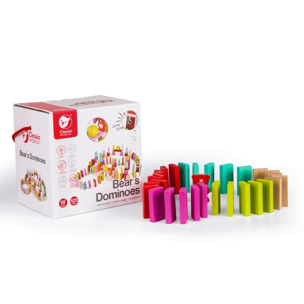 CLASSIC WORLD Puinen domino lapsille nallekarhut 105 kpl.