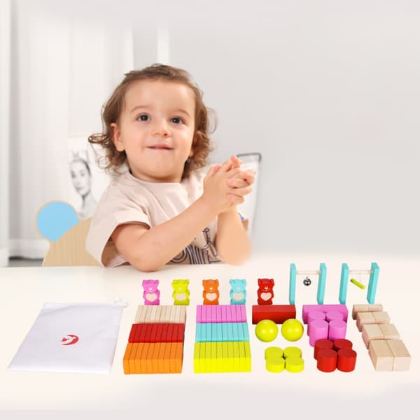 CLASSIC WORLD Puinen domino lapsille nallekarhut 105 kpl.