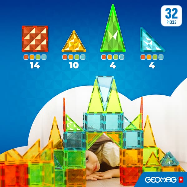 Geomag Magnetic Tiles Gems 32