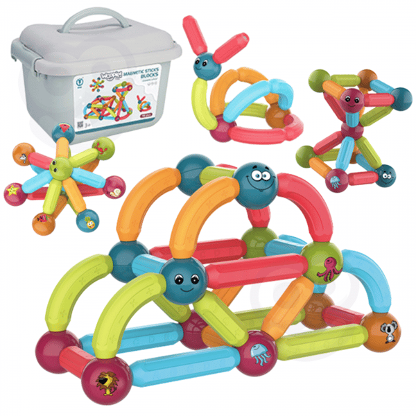 WOOPIE Magnetiska Byggklossar 52 st. - Pedagogiska