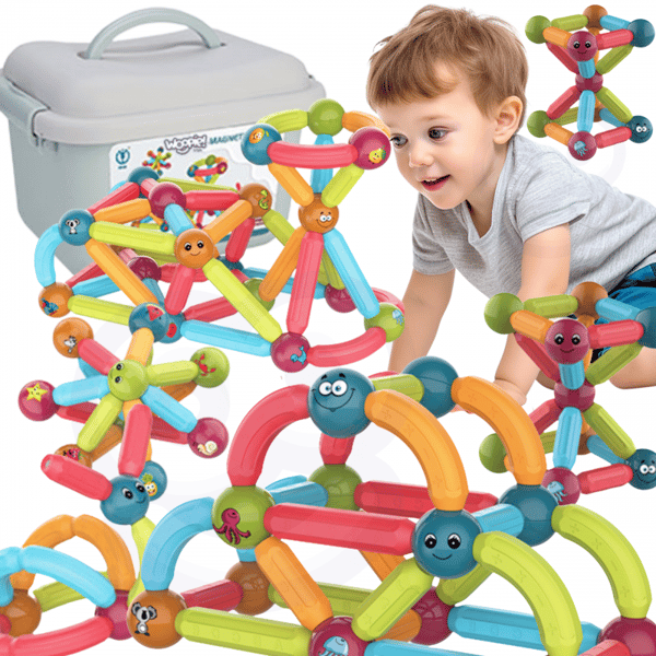 WOOPIE Magnetiska Byggklossar 52 st. - Pedagogiska