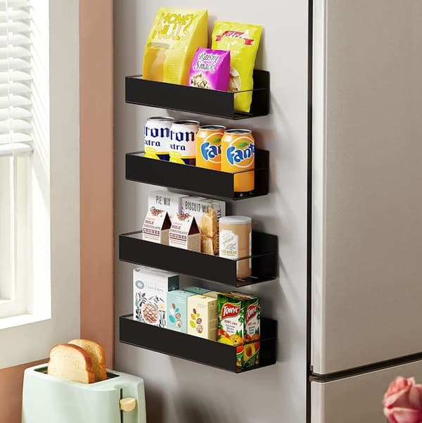 LIVIT Set med 4 Svarta Vägg Hyllor