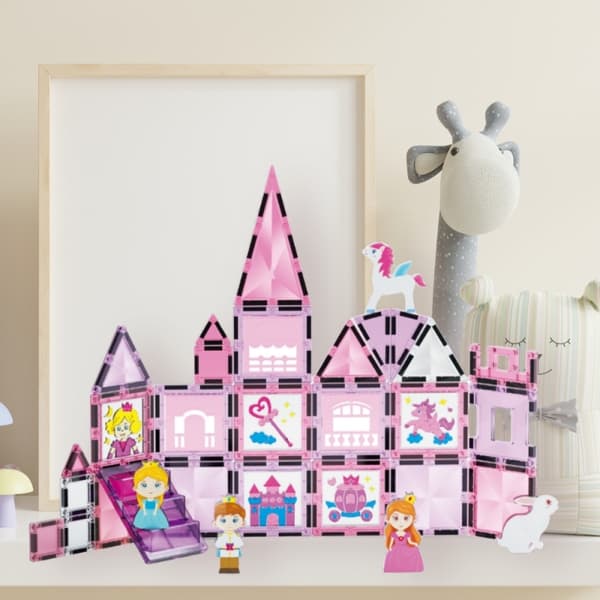 WOOPIE Magnetiska Byggklossar – Prinsesslott Set, 50 delar