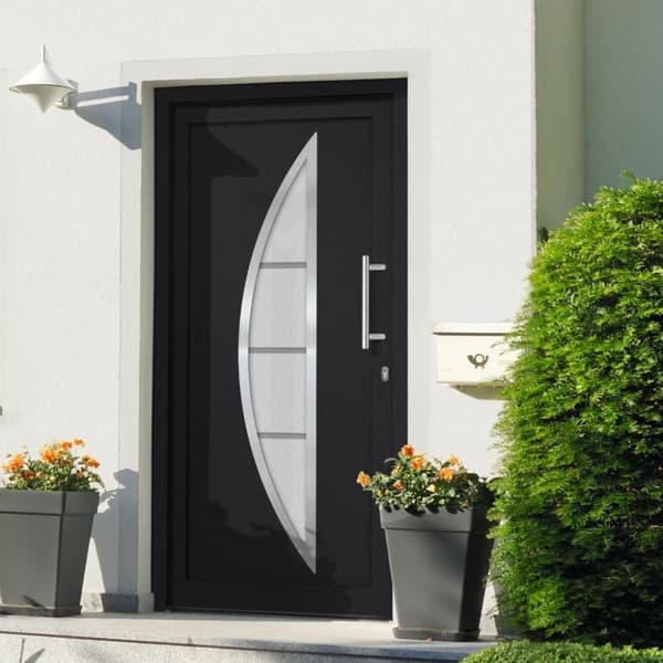 vidaXL hoveddør 98x208 cm antracitgrå