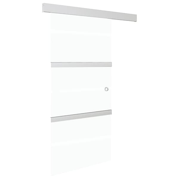 vidaXL Skjutdörr med mjukstopp ESG-glas och aluminium 90x205 cm