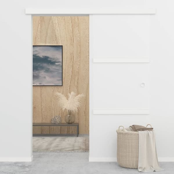 vidaXL Skjutdörr med mjukstopp ESG-glas och aluminium 76x205 cm