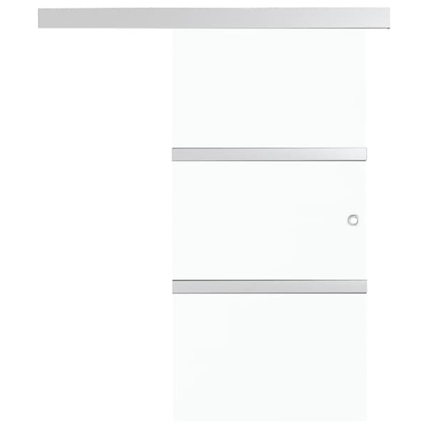 vidaXL Skjutdörr med mjukstopp ESG-glas och aluminium 76x205 cm
