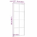 Miniatyrbilde 6 av 6: vidaXL Skyvedør aluminium og ESG-glass 76x205 cm svart