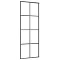 Miniatyrbilde 2 av 6: vidaXL Skyvedør aluminium og ESG-glass 76x205 cm svart