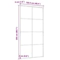 Miniatyrbilde 6 av 6: vidaXL Skyvedør aluminium og ESG-glass 102,5x205 cm svart