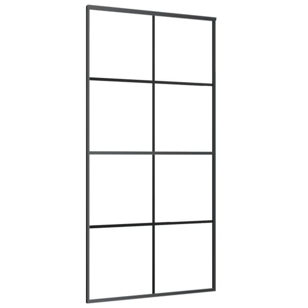 vidaXL Skyvedør aluminium og ESG-glass 102,5x205 cm svart