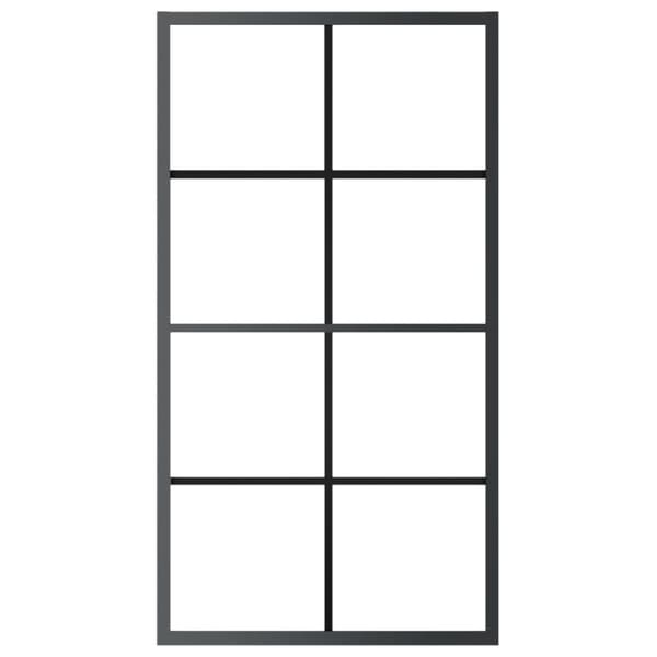 vidaXL skydedør m. monteringssæt 102,5x205 cm aluminium sikkerhedsglas
