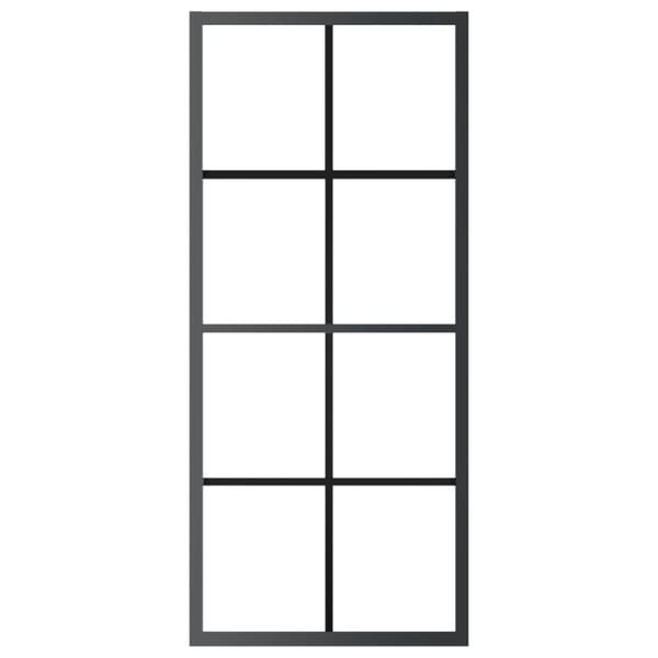 vidaXL skydedør m. monteringssæt 76x205 cm aluminium og sikkerhedsglas
