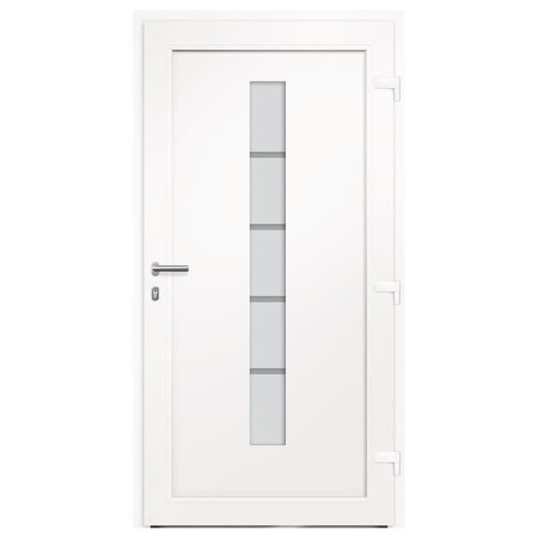 vidaXL hoveddør 110x210 cm aluminium og PVC antracitgrå