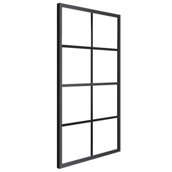 vidaXL skydedør m. monteringssæt 102,5x205 cm aluminium sikkerhedsglas