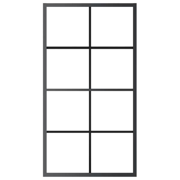 vidaXL skydedør m. monteringssæt 102,5x205 cm aluminium sikkerhedsglas