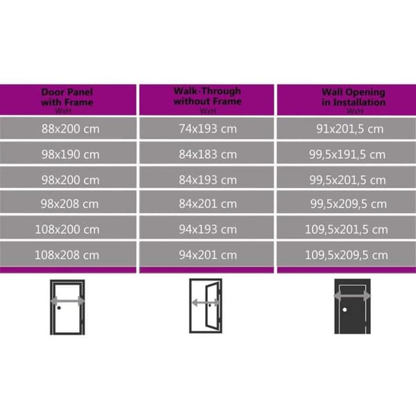 Medina Exterior Door White 98x208 cm