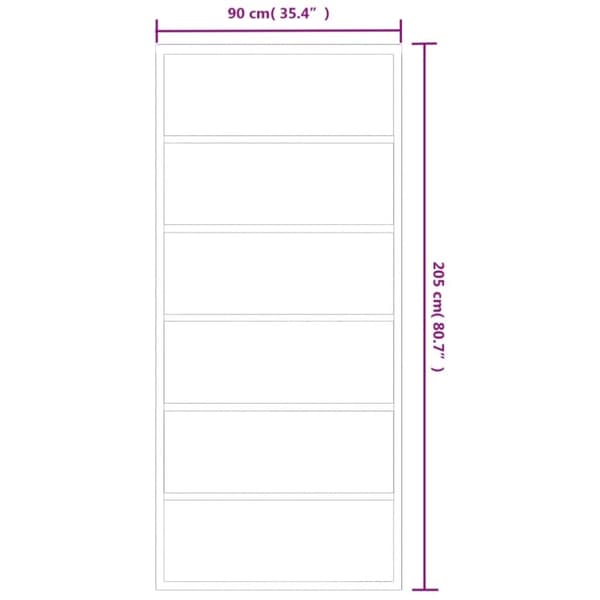 vidaXL Skjutdörr ESG-glas och aluminium 90x205 cm svart