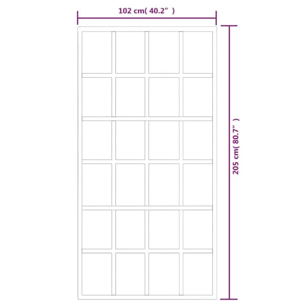 vidaXL Skjutdörr med beslagset ESG glas och aluminium 102x205 cm