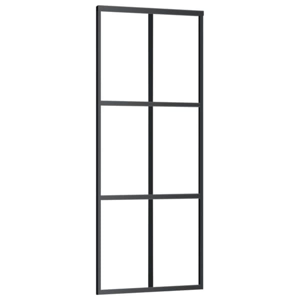 vidaXL Skyvedør med monteringssett 76x205 cm ESG glass og aluminium