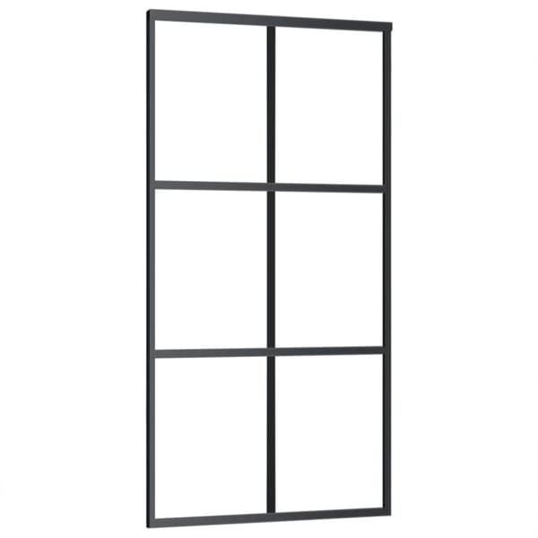 vidaXL Skyvedør med monteringssett 102x205 cm ESG glass og aluminium